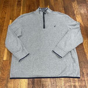 Nautica Quarter Zip Pullover Sweatshirt Men's XL Great‎ Blue